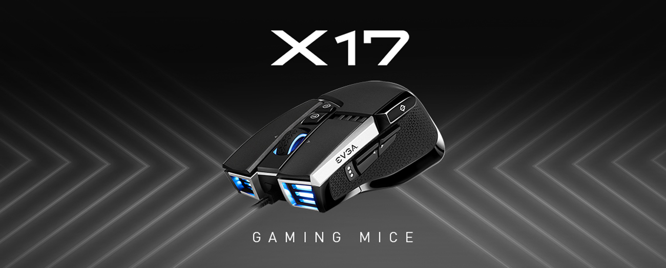 EVGA X17 Gaming Mouse, Wired, Black, Customizable, 16,000 DPI, 5 